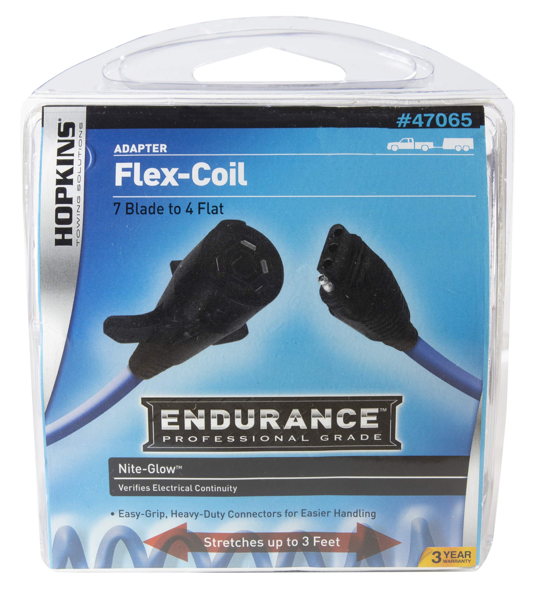 Endurance Flex-Coil 7 Blade to 4 Flat Adapter Hopkins Towing Solutions 47065