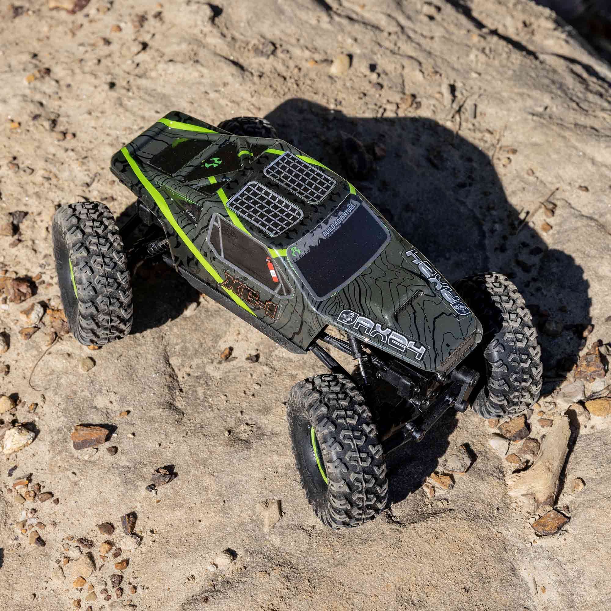 Axial RC Truck 1/24 AX24 XC-1 Brushed 4WS Crawler RTR (Includes Everything Needed No Other purchases Required), Green, AXI00003T1
