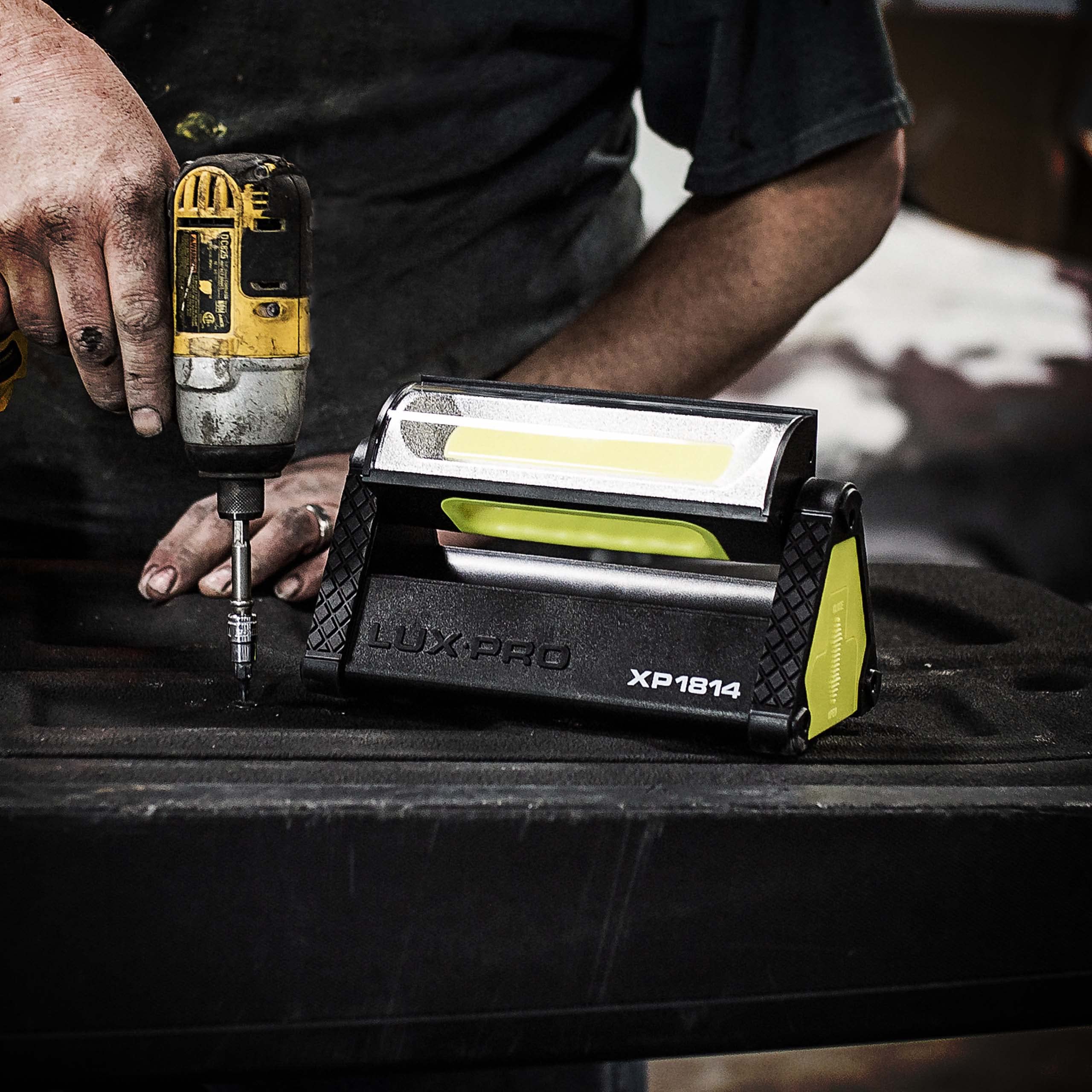 Pro Series LUXPRO 1300 Lumen Directional Pivoting Work Light - Battery Powered Work Light for Up to 40 Hours of Use - Portable Light for Camping, Garage, and More
