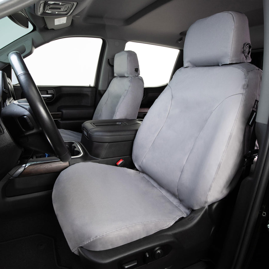 Covercraft Custom Seat Covers Polycotton | Fits 2024-2025 Ford Ranger (Excludes Raptor) | 1st Row Bucket Seats, Grey