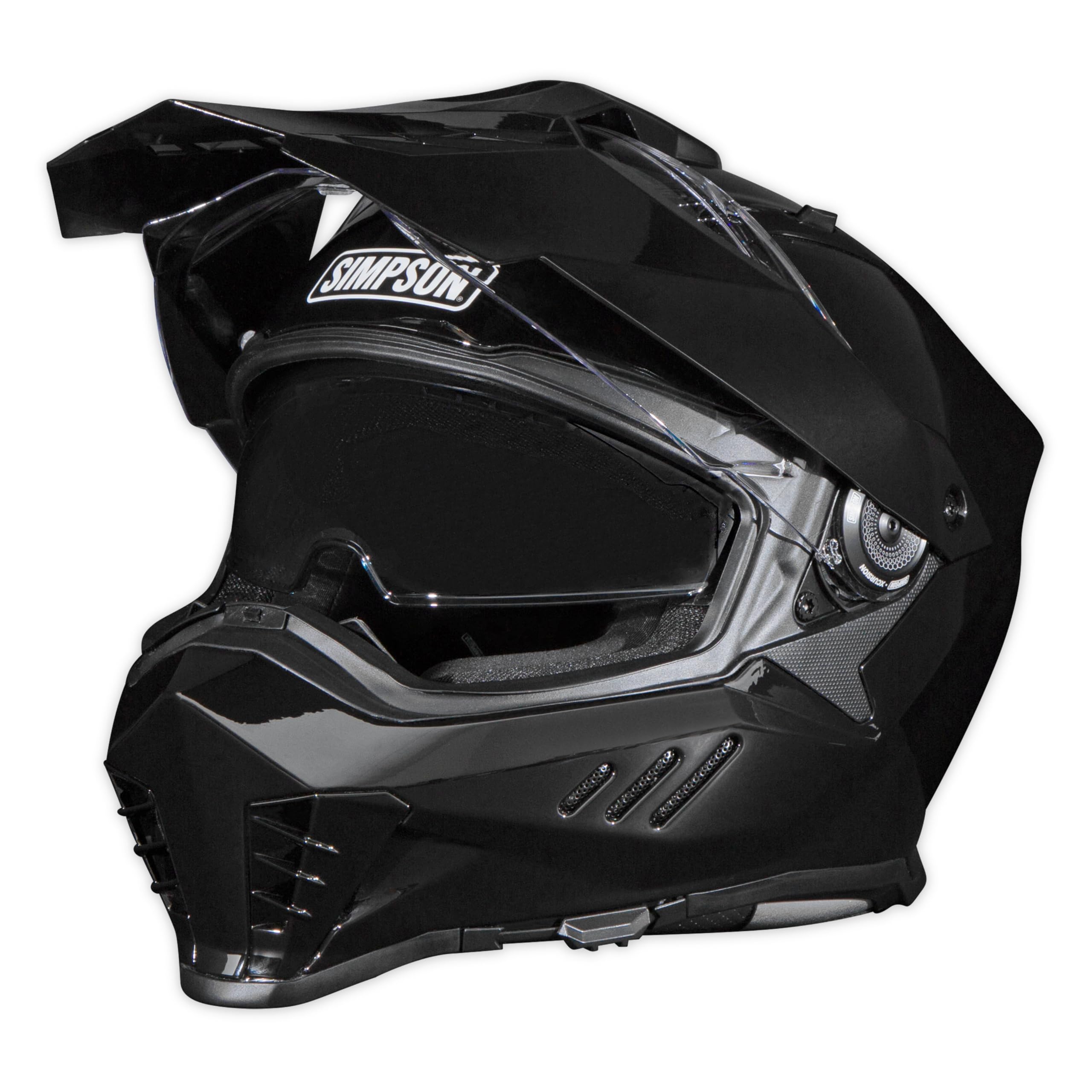 Simpson Motorcycle Xcursion Bandit Helmet - Black - XL | Off Road Dirt Bike UTV Motocross ATV | Full Face | Removable Peak | Clear Pinlock Anti-Fog Visor Shield | DOT ECE Certified (XB2XL)