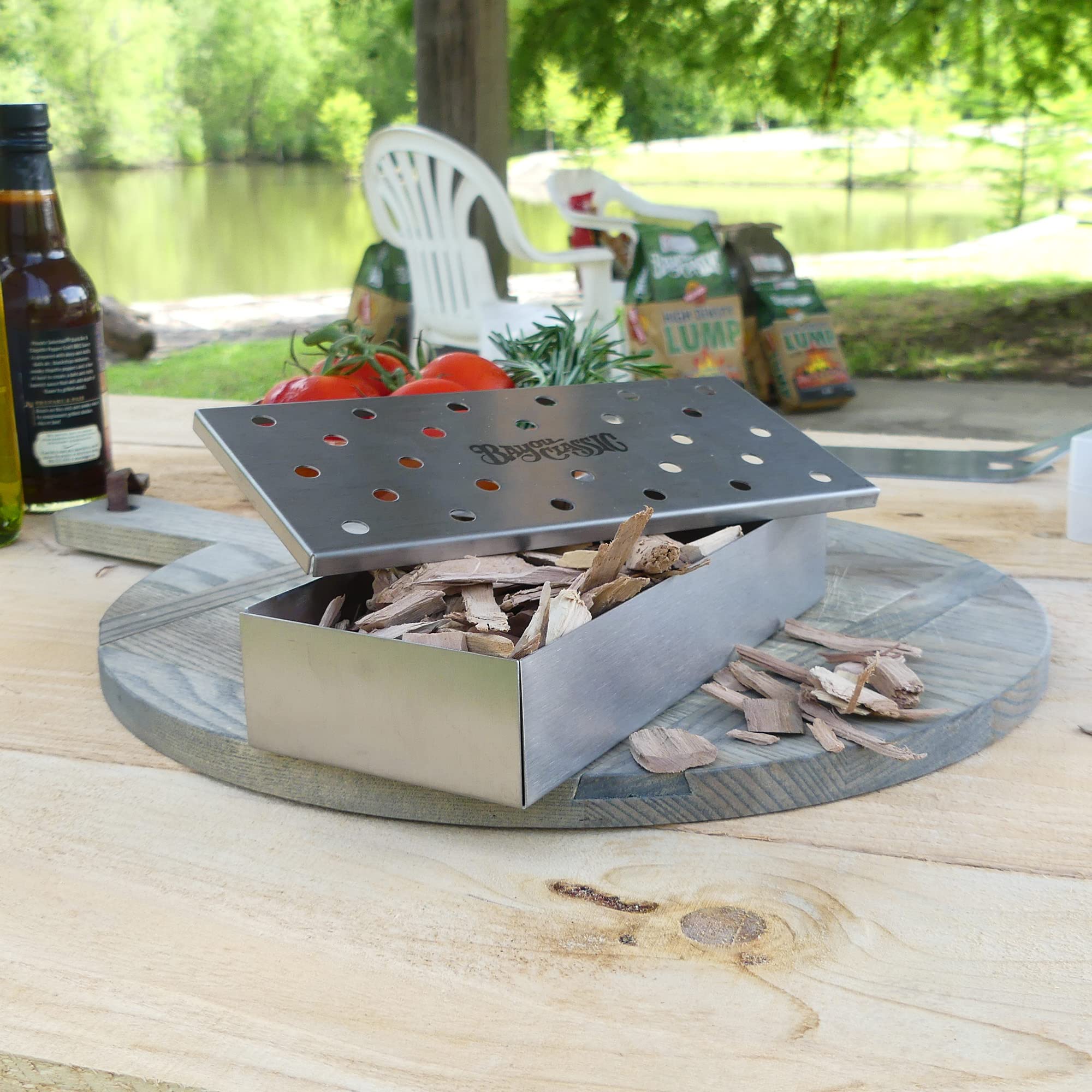 Bayou Classic 500-711 Smoker Box Stainless Perfect For Adding Smoke To Any Grill