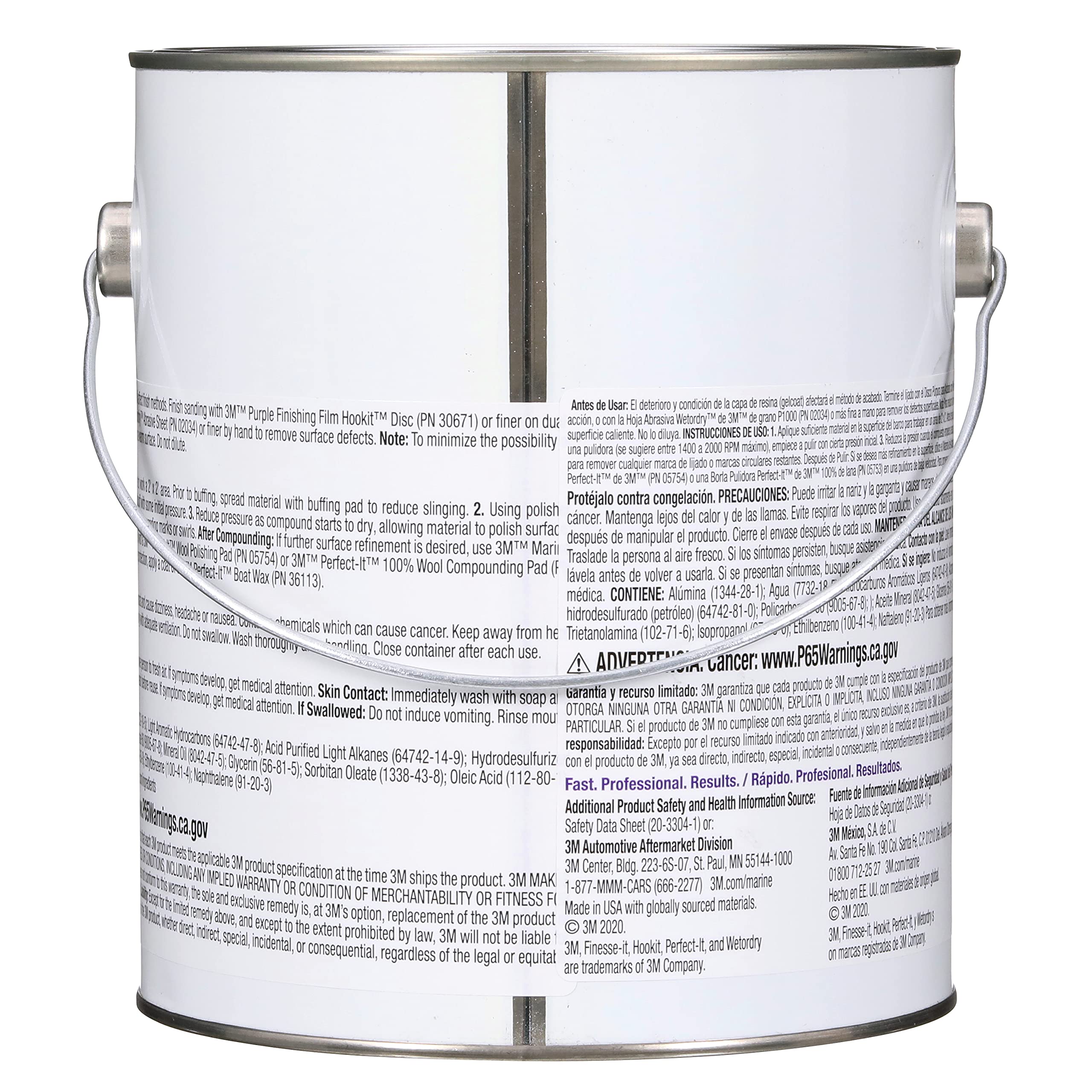 3M High Gloss Gelcoat Compound, Marine 06025, 10 lb, White