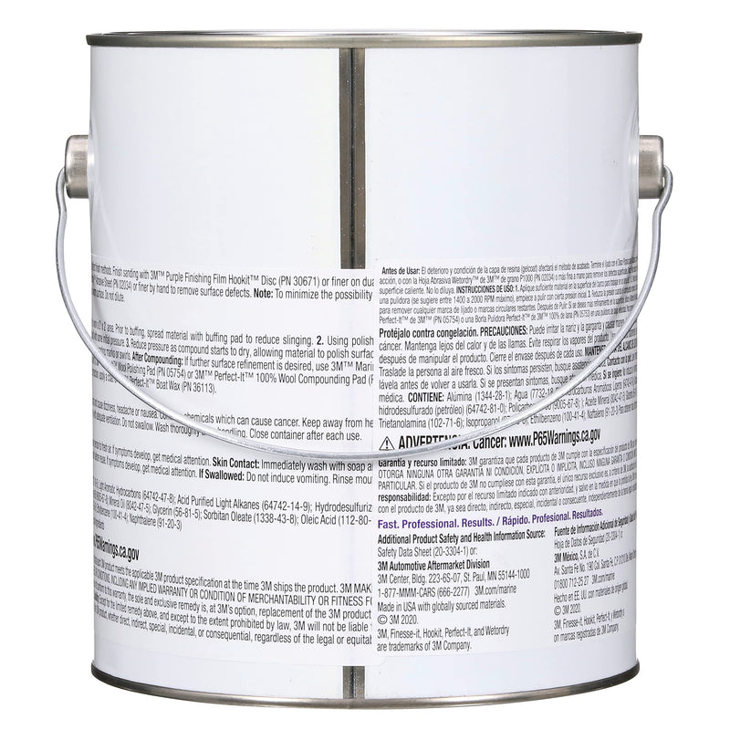 3M High Gloss Gelcoat Compound, Marine 06025, 10 lb, White