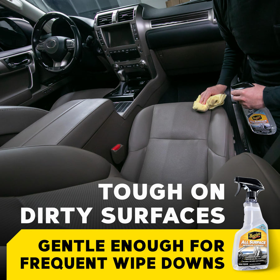 Meguiar's Interior Cleaner All Surface - All Purpose Interior Cleaner Quickly and Safely Cleans All Your Surfaces and Leaves Behind a Pleasant Scent, 16oz