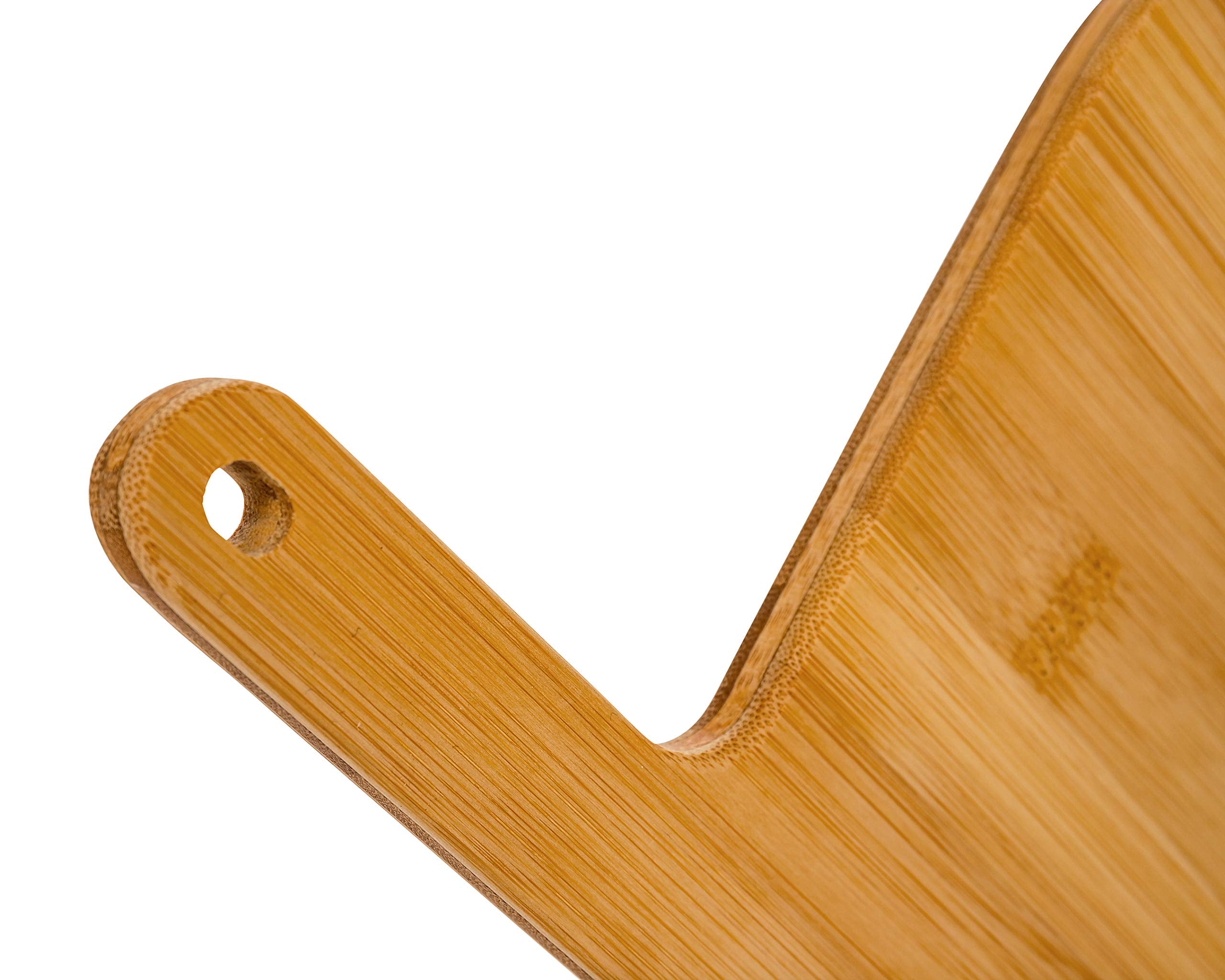 Camco RV Shaped Life is Better at The Campsite Bamboo Wood Cutting Board for Food Prep-Doesn't Dull Knives, Resists Moisture (53089)