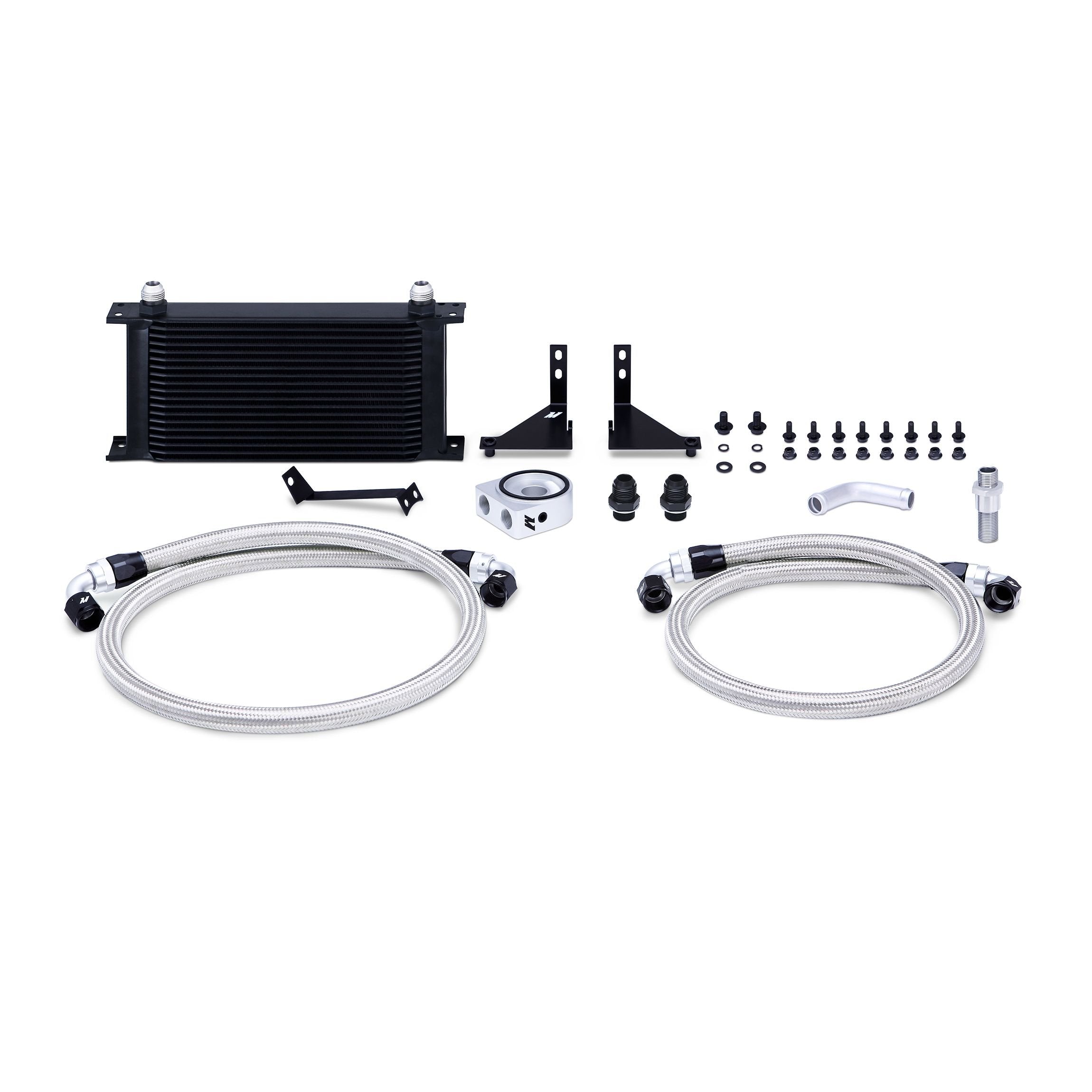 Mishimoto Oil Cooler Kit MMOC-FIST-14BK Non-Low Temp Thermostatic Fits Ford Fiesta ST 2014+ Black