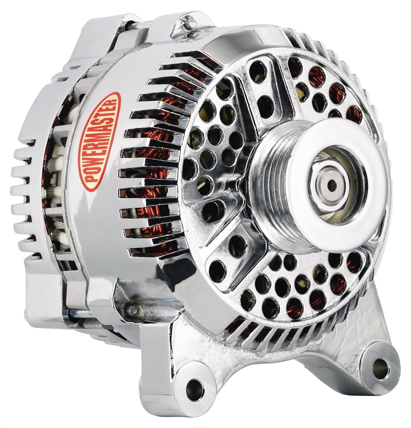 Alternator Powermaster 17764 (Ford 3G Chrome 140A 6 grv Pulley Large Frame V Mtg OE Only VR), 1 Pack