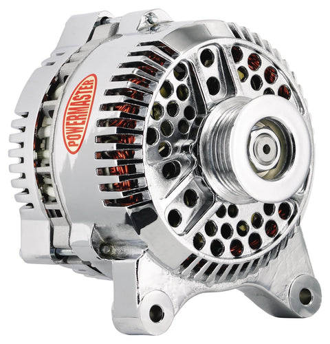 Alternator Powermaster 17764 (Ford 3G Chrome 140A 6 grv Pulley Large Frame V Mtg OE Only VR), 1 Pack