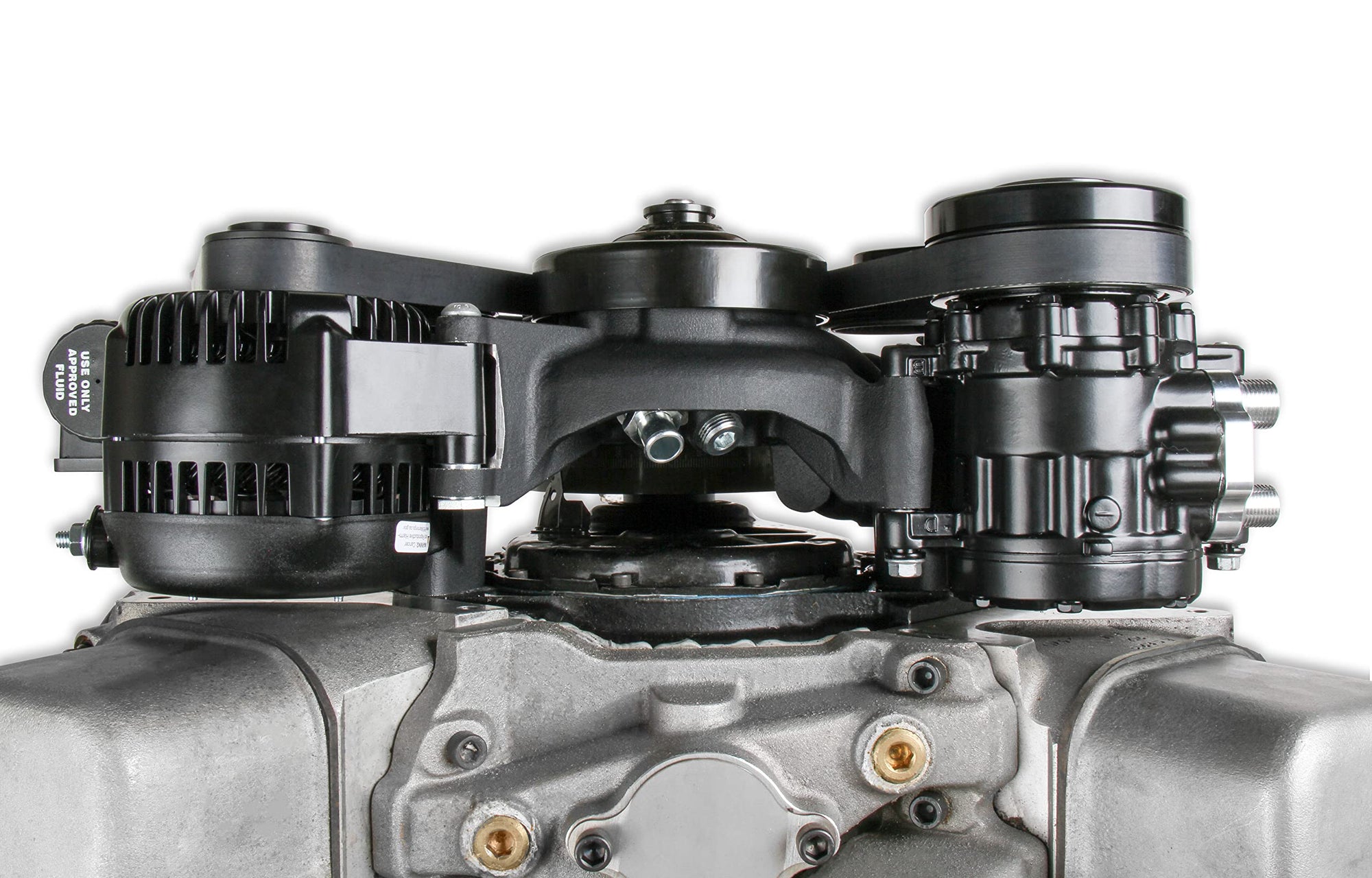 Holley 20-242BK Complete Accessory System Big Block Chevy Mid-Mount - Black Finish