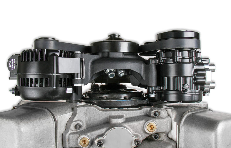 Holley 20-242BK Complete Accessory System Big Block Chevy Mid-Mount - Black Finish