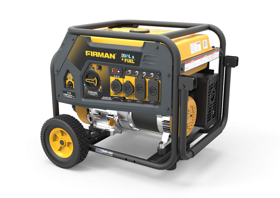 Firman 7125/5700W H05752: GAS 7125/5700W LPG 30A 120/240V Recoil Start Dual Fuel Portable Generator CARB Certified