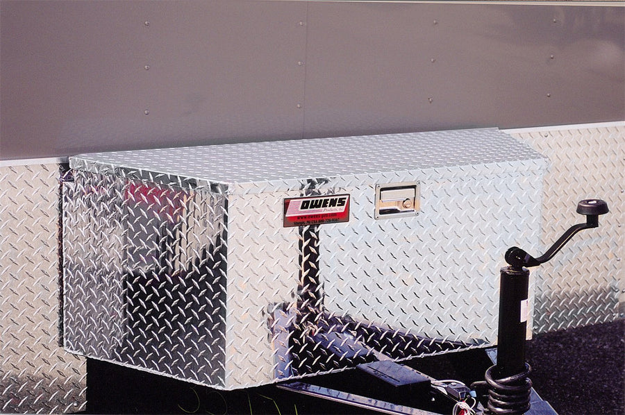Garrison Trailer Tongue Toolbox Owens Products 45002B Standard 49" Universal Flatbed Trucks/Trailers - Black Powder Coat Finish