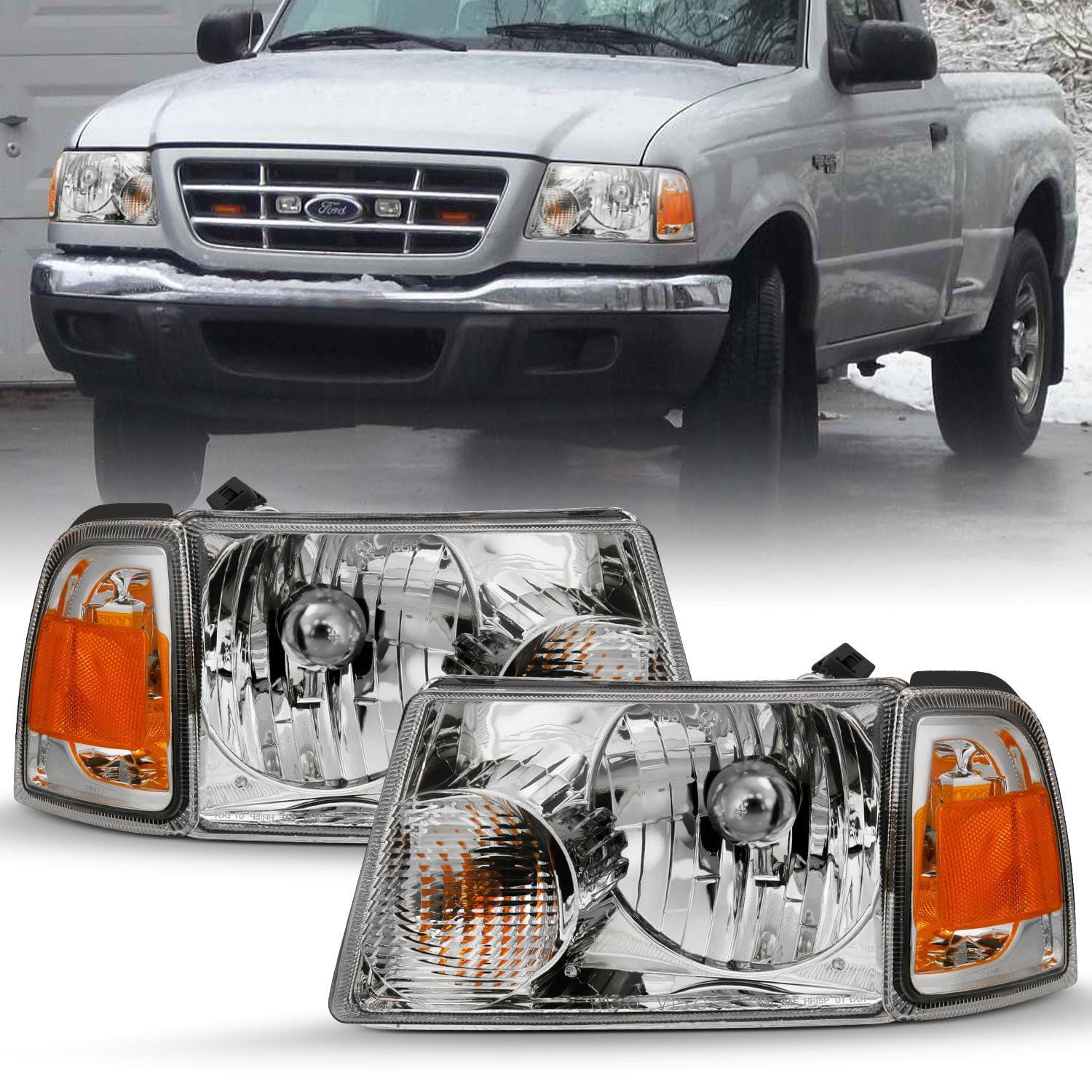 Usa Anzo 111484 Projector Headlamps Fits Ford Ranger