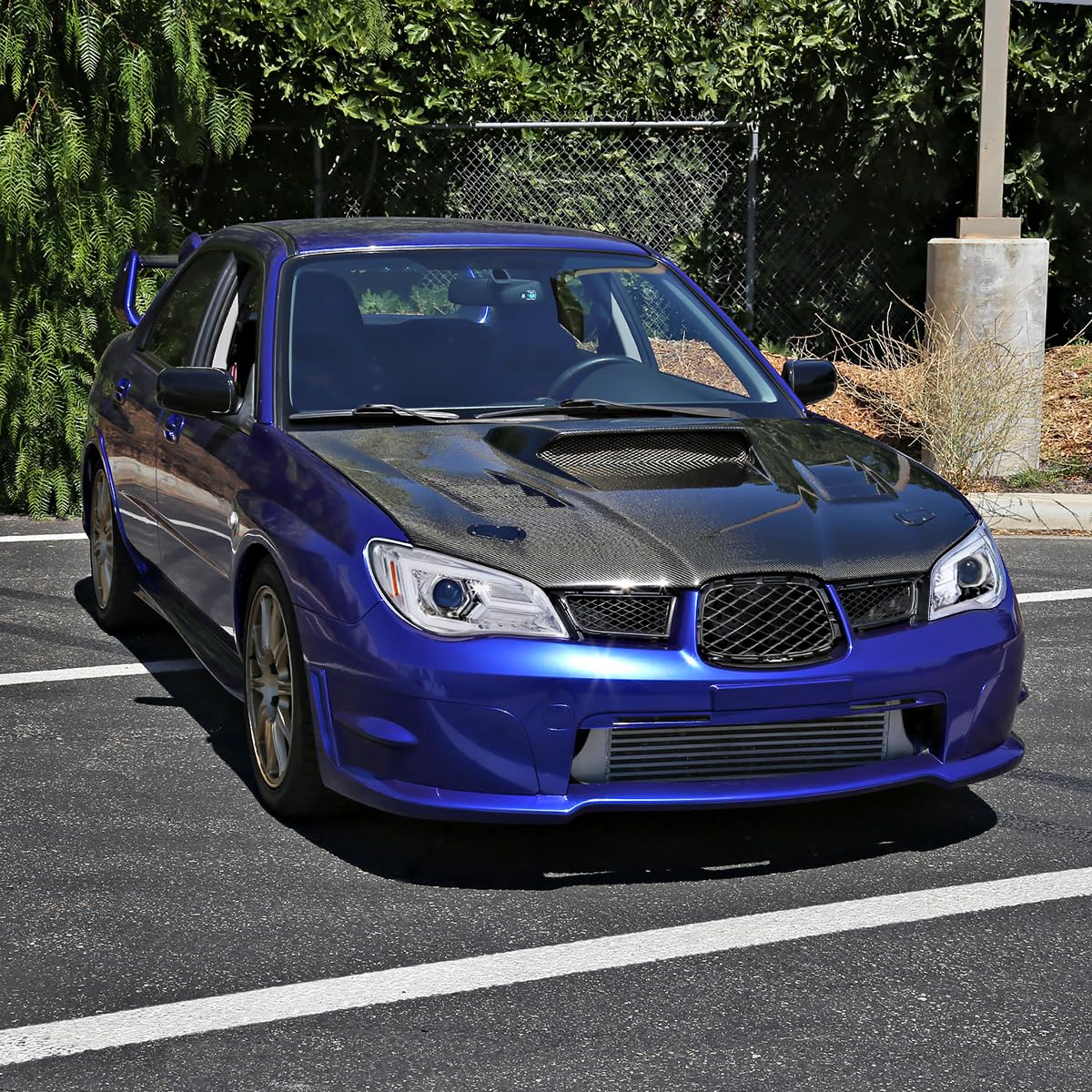 Chrome Projector Headlights SPEC-D TUNING w/Sequential LED Turn Signal Compatible with 2006-2007 Subaru Impreza WRX/STI Models Only, Left + Right Pair Headlamp Assembly