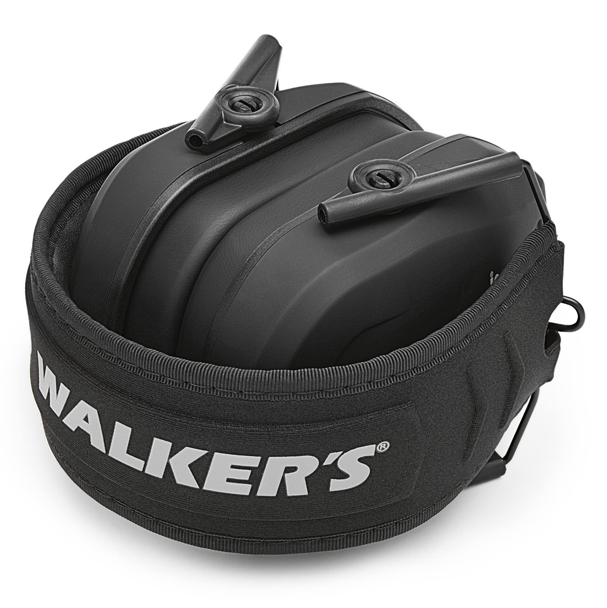 Walker's Passive Razor Slim Earmuff - Ultra Low-Profile Earcups - Black