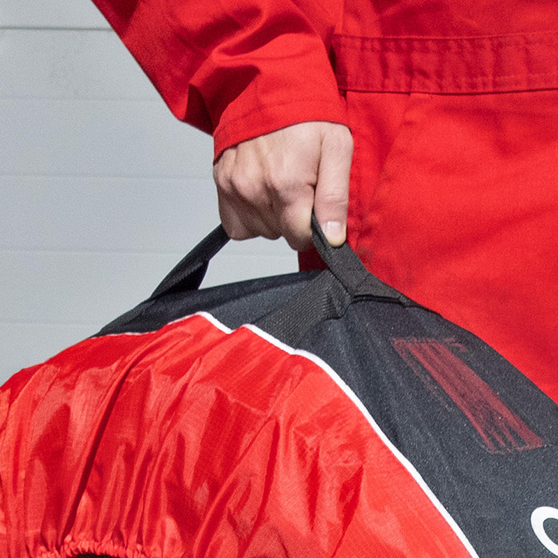 CBB-WT Counteract Wheel Totes - 4 Pack - Black Oxford Fabric 600D & Red Oxford Fabric - Size L (20-31") - Handlebar - Window Card - Tire Identifying Image