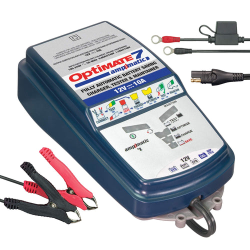 TM-255 OptiMATE 7 Ampmatic, 9-step 12V 10A sealed battery saving charger & maintainer