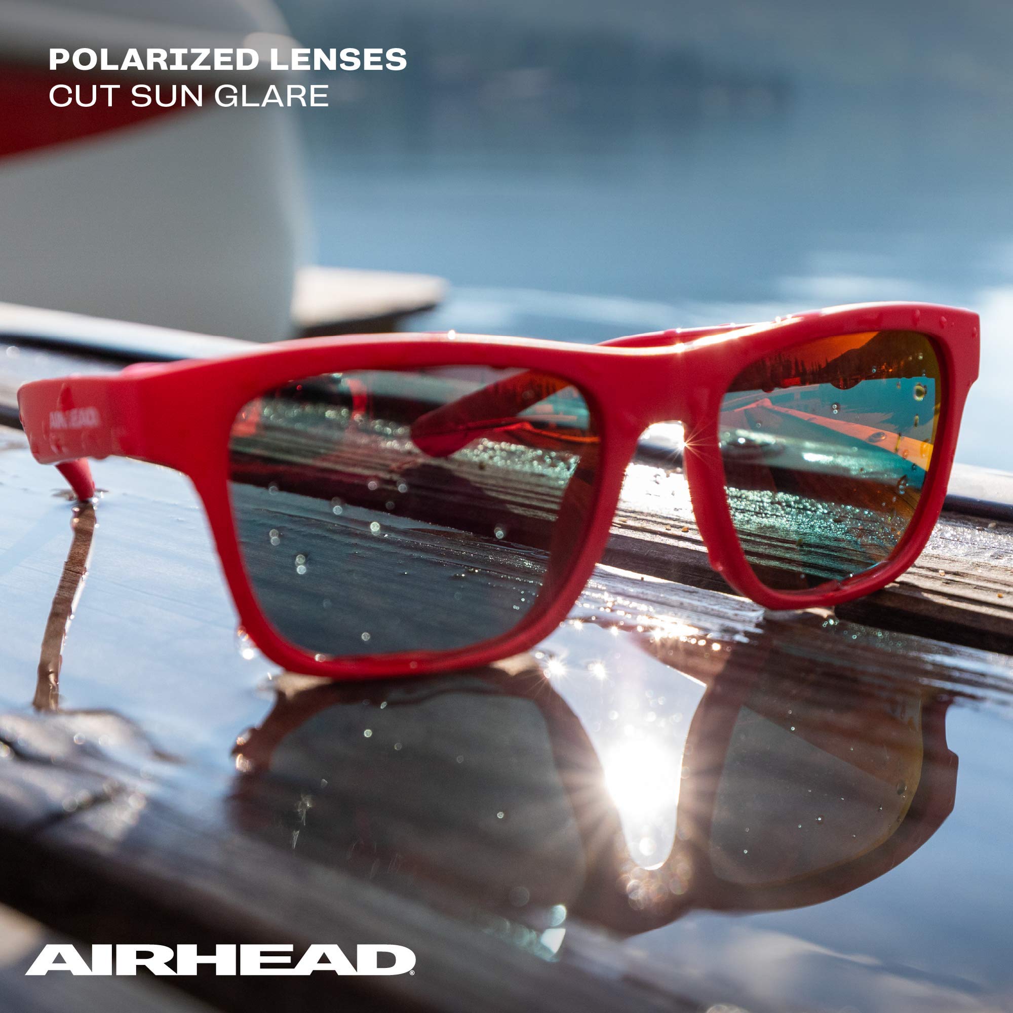 Classic AIRHEAD Round Sunglasses, Black, Adult