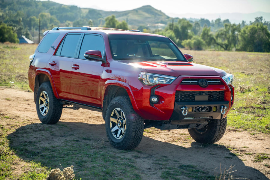 Centric Winch Front Bumper 2014-2024 Runner Toyota | Hidden Winch Mount | Recessed 20" LED Light Bar Mount | (2) Light Pod Mounts | D-Ring Mounts | DV8 Offroad