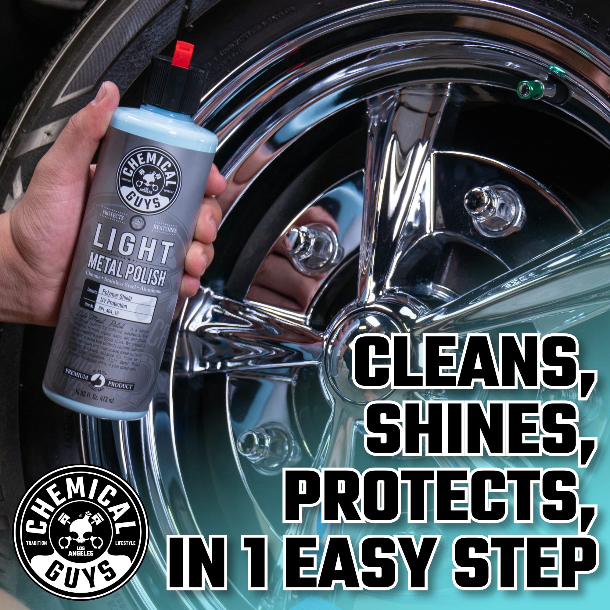 Chemical Guys Light Metal Polish SPI_404_16 (Works on Chrome, Stainless Steel, Aluminum & More), 16 fl oz