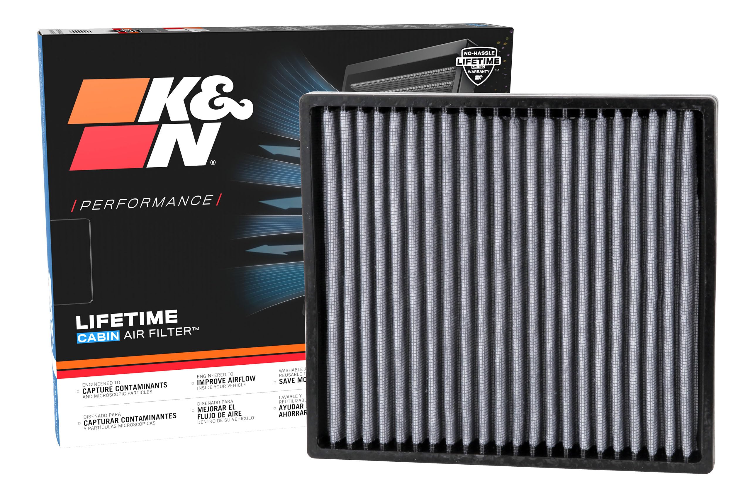 Cabin Air Filter K&N LIFETIME: Premium, Washable, Clean Air for your Cabin: Compatible with 2001-2018 Hyundai/Kia: (See Product Description for Select Models) VF2007