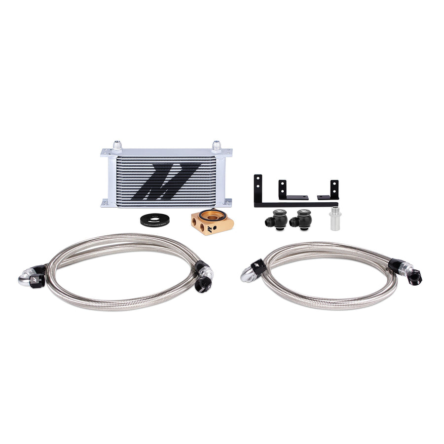 Mishimoto Oil Cooler Kit MMOC-MIA-16T Thermostatic Compatible With Mazda MX-5 Miata 2016-2018 Silver