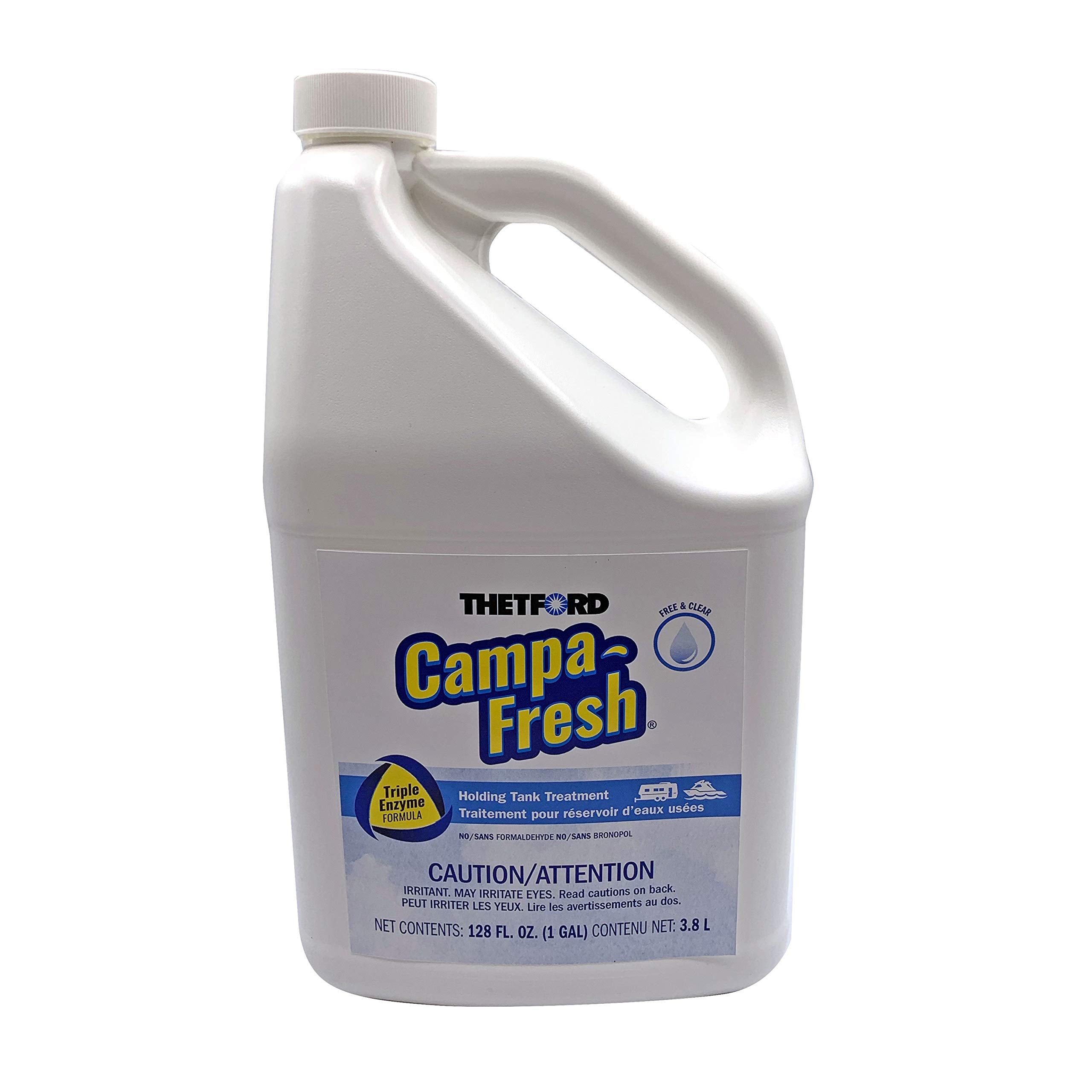 Thetford Free & Clear Campa-Fresh RV Holding Tank Treatment, Formaldehyde Free, Waste Digester, Septic Tank Safe, 1 Gallon (96734)