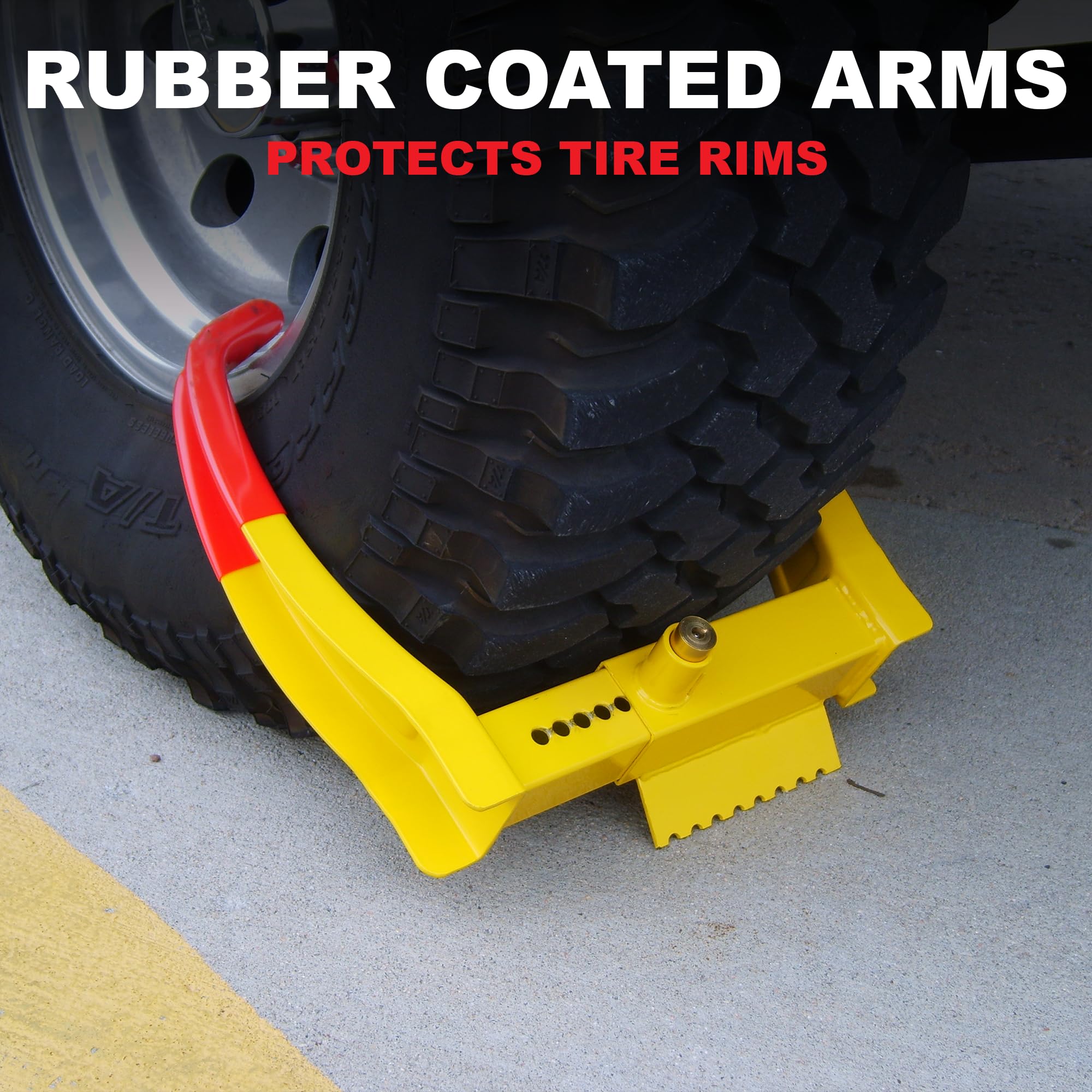 TRIMAX TCL75 - Wheel Lock Trailer - Fits 7"-11.25" Tires - Lock for Trailer, Car, Truck, Boat, ATV, Camper, and More