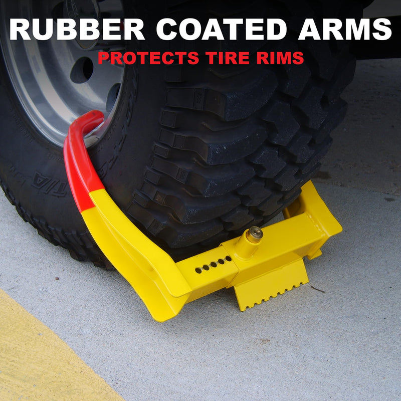 TRIMAX TCL75 - Wheel Lock Trailer - Fits 7"-11.25" Tires - Lock for Trailer, Car, Truck, Boat, ATV, Camper, and More
