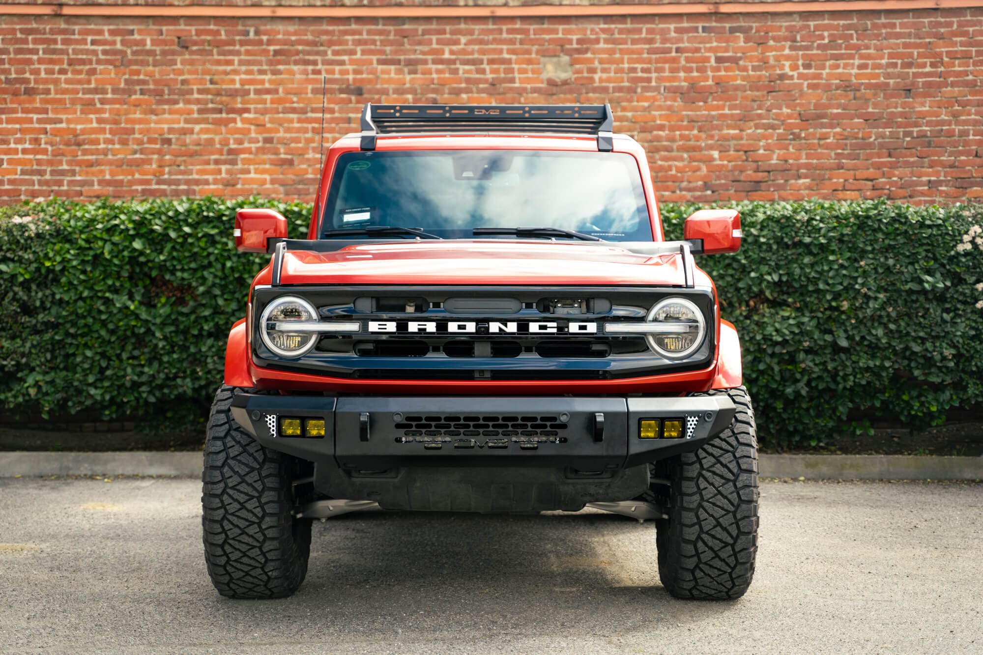 Hard Top Roof Rack DV8 Offroad for 2021-2025 Ford Bronco 2-Door | OEM Hardtop | Mounts 40” & 50” Light Bar | Bolt-On Installation | Multiple Tie Down Points | 200 lb Capacity | Multiple Accessories