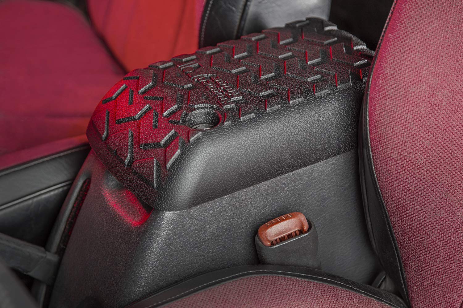 Center Console Cover Rugged Ridge for Jeep Wrangler TJ | Polyurethane, Black | 13104.61 | Fits 1997-2001 Jeep Wrangler TJ
