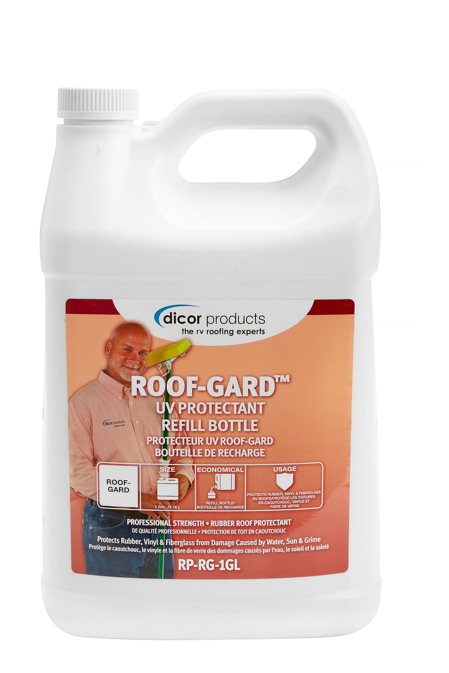 Dicor Roof Guard RP-RG-1GL RV Roof Protectant Spray - White, 1 Gallon