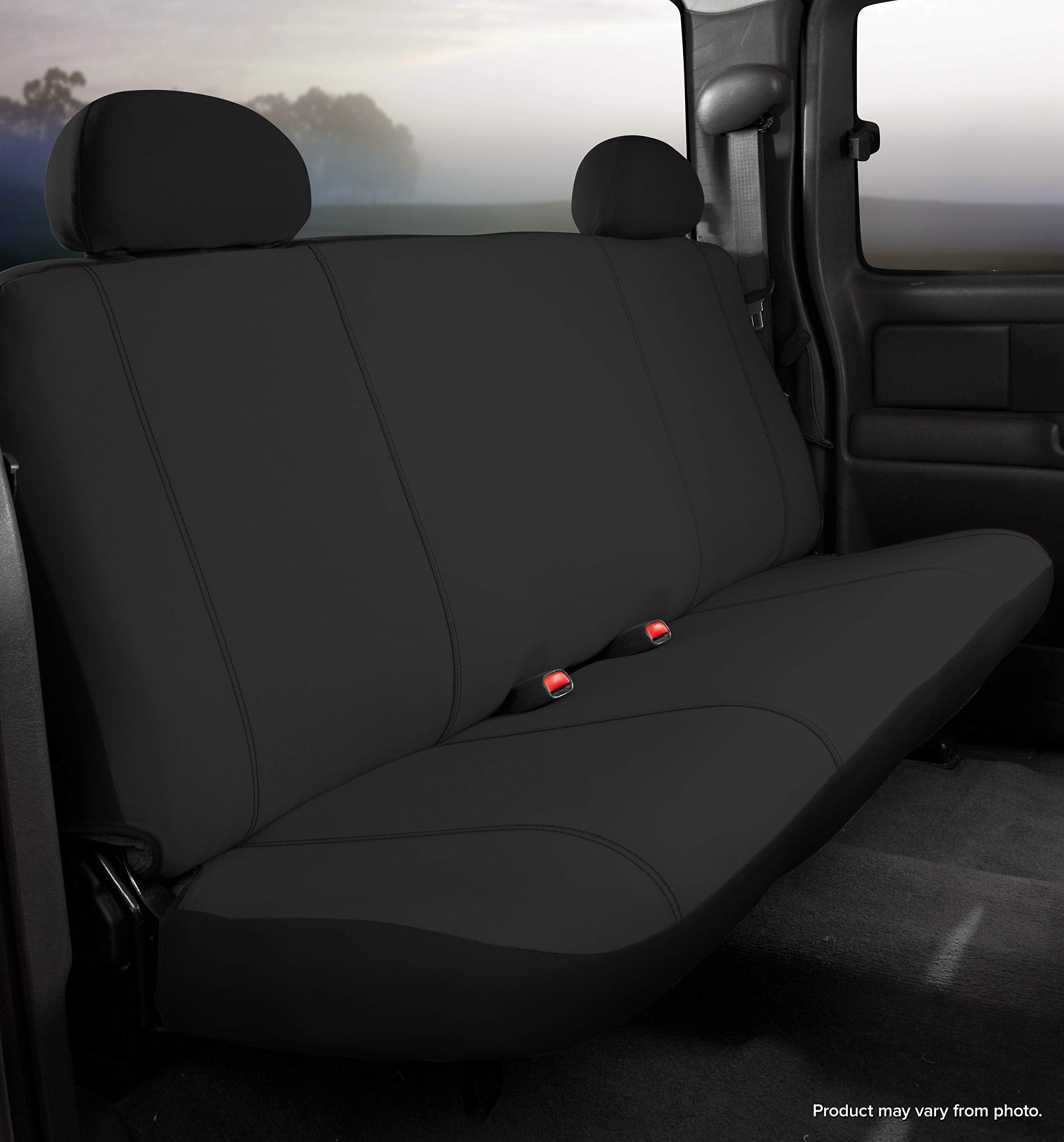 Custom Fit Fia SP87-21 BLACK Front Seat Cover Bench Seat - Poly-Cotton, (Black)