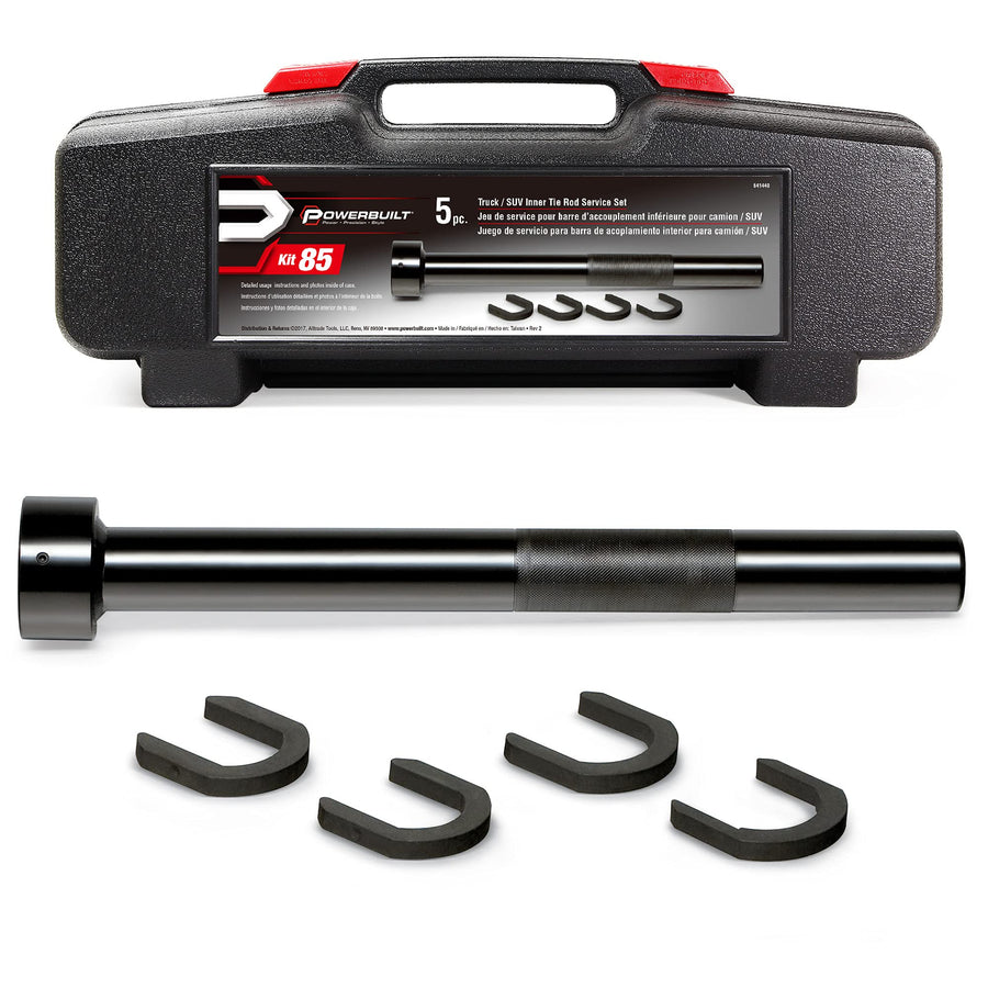 Powerbuilt Tie Rod Inner Tool Kit, Removal and Installation Mechanic Set with Crowfoot Adapters, Domestic and Import, Vehicles, Trucks, SUVs - 641440