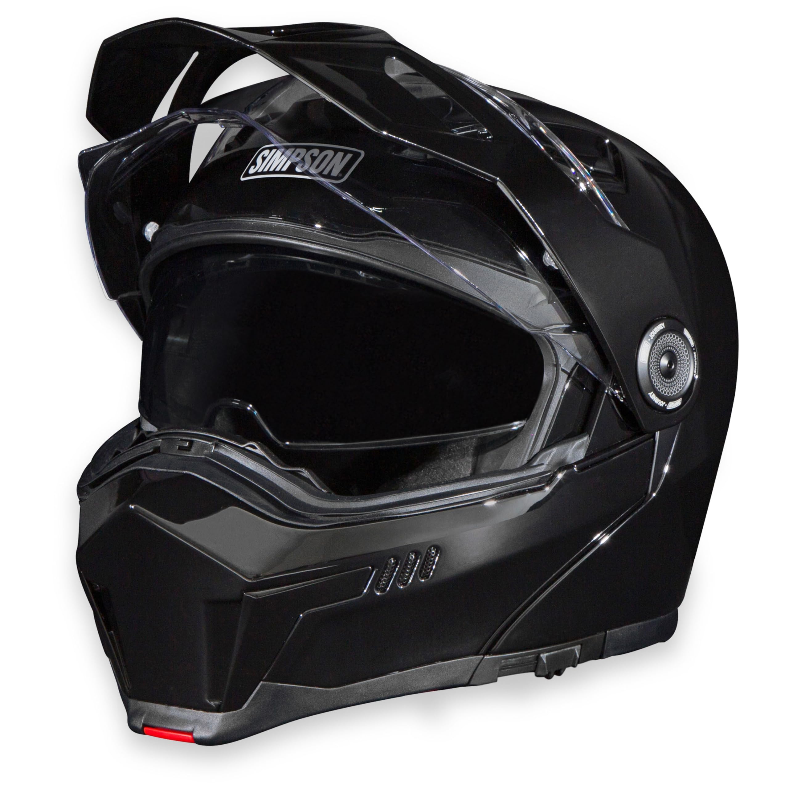 Simpson Motorcycle Helmet Journey Bandit - Black - Small | Off Road Dirt Bike UTV Motocross ATV | Modular Full-Face Flip Up | Clear Pinlock Anti-Fog Visor Shield | DOT ECE Certified (JB2SM)