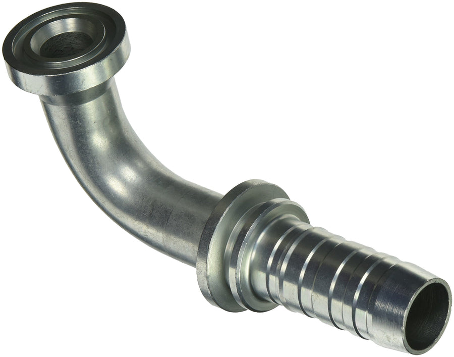 GlobalSpiral Couplings Gates 20GS-16FLH90M, Code 62 O-Ring Flange Heavy, Zinc Plated Carbon Steel, 6.30", 90° Bent Tube, 1 1/4" ID