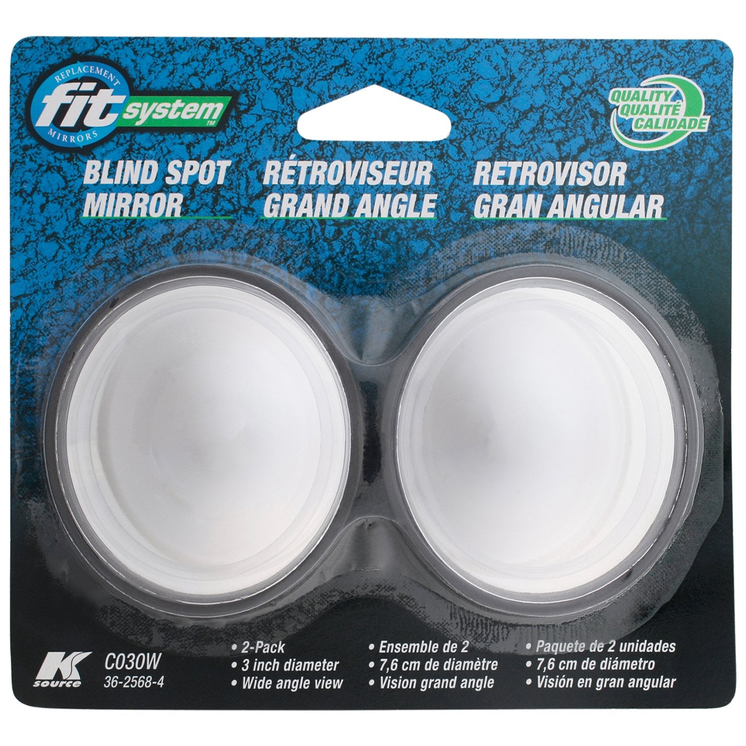 3" Round K Source Fit System Spot Mirror (2pcs)