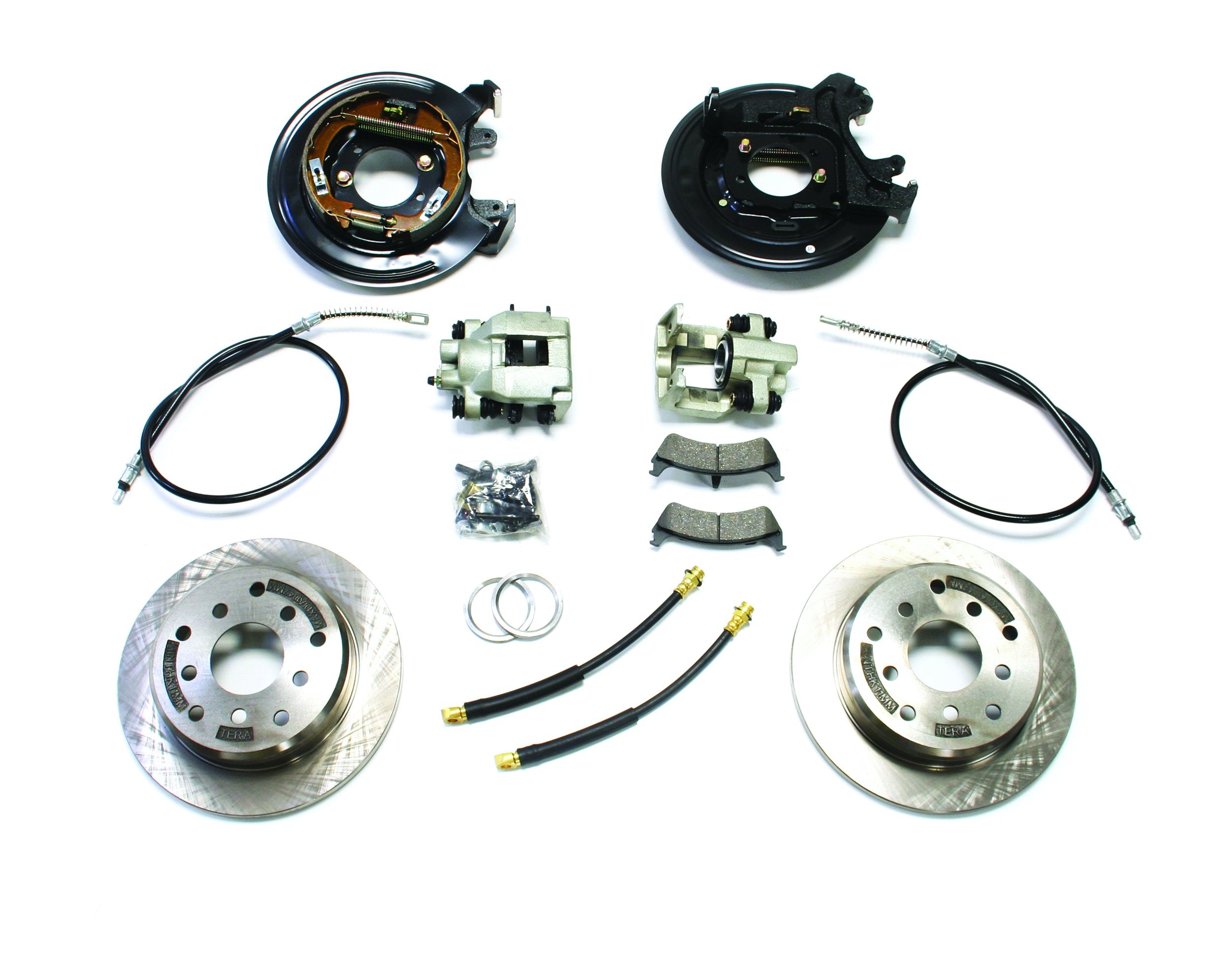 TJ Rear Disc Brake Conversion Kit TeraFlex 4354425 (with E-Brake Cables)