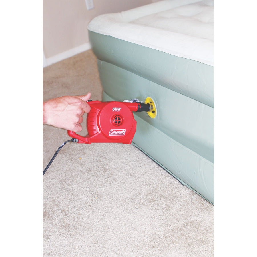 Coleman Portable QuickPump Air Pump for Air Beds, Inflatables & Sports Equipment, Power Versatile Options (Battery, Rechargeable, 12-Volt, 120-Volt)