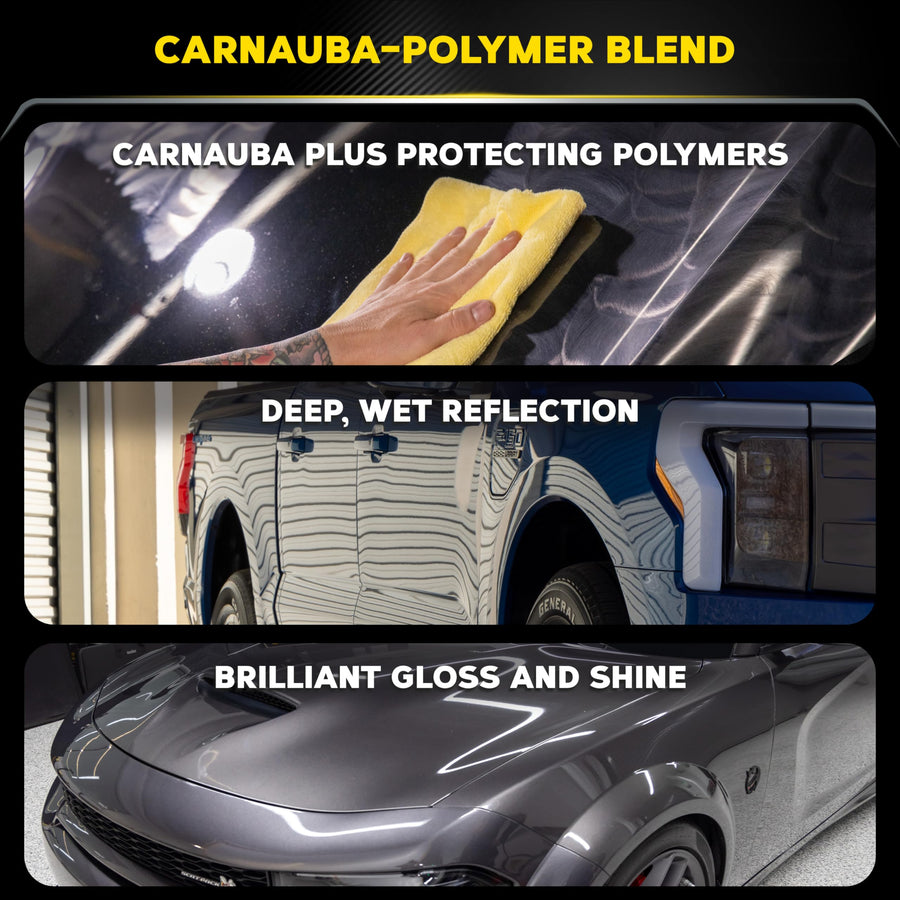 Meguiar's Gold Class G7014J Carnauba Plus Premium Paste Wax, Creates a Deep Dazzling Shine – 11 Oz Container