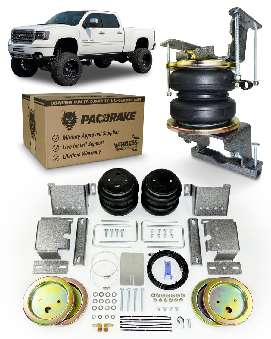 Pacbrake ALPHA XD 7500 lb Rear Air Suspension Compatible with Silverado/Sierra 2500/3500 2011-2019 HP10171-X