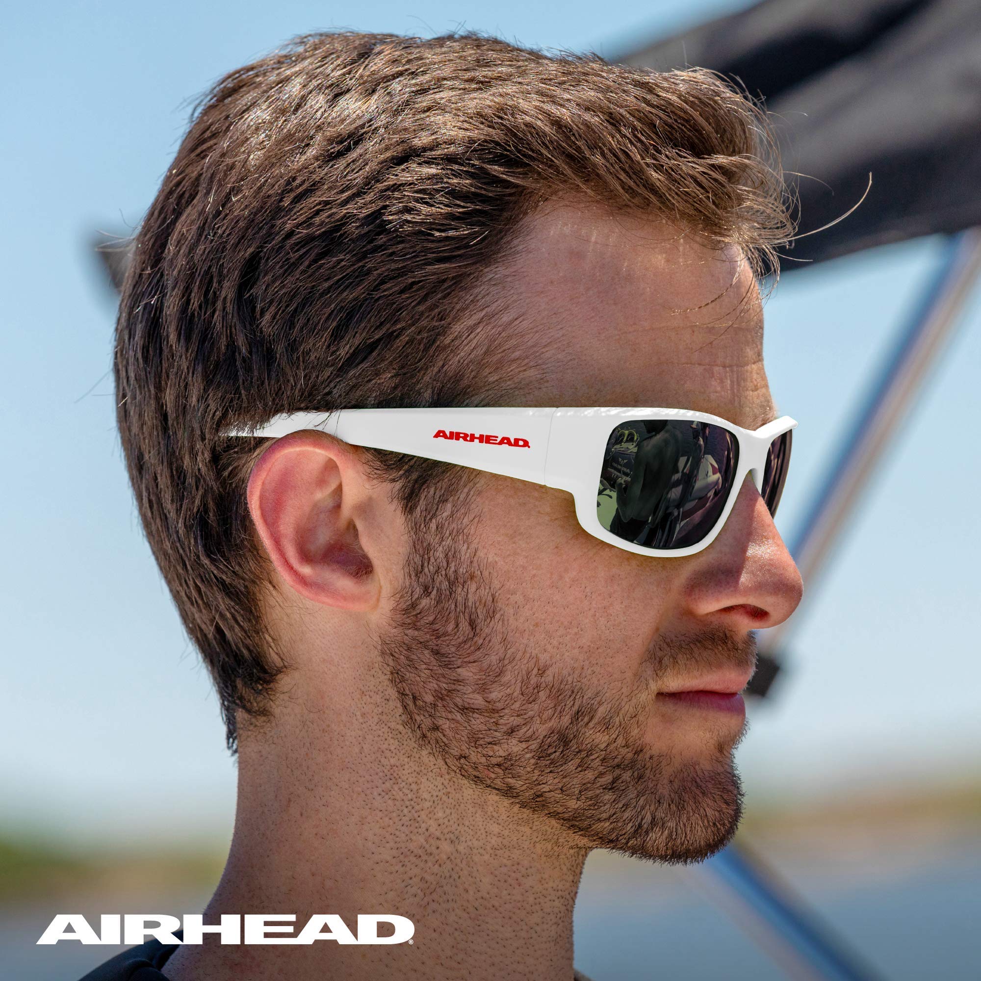 Sport AIRHEAD Round Sunglasses, Black, Adult