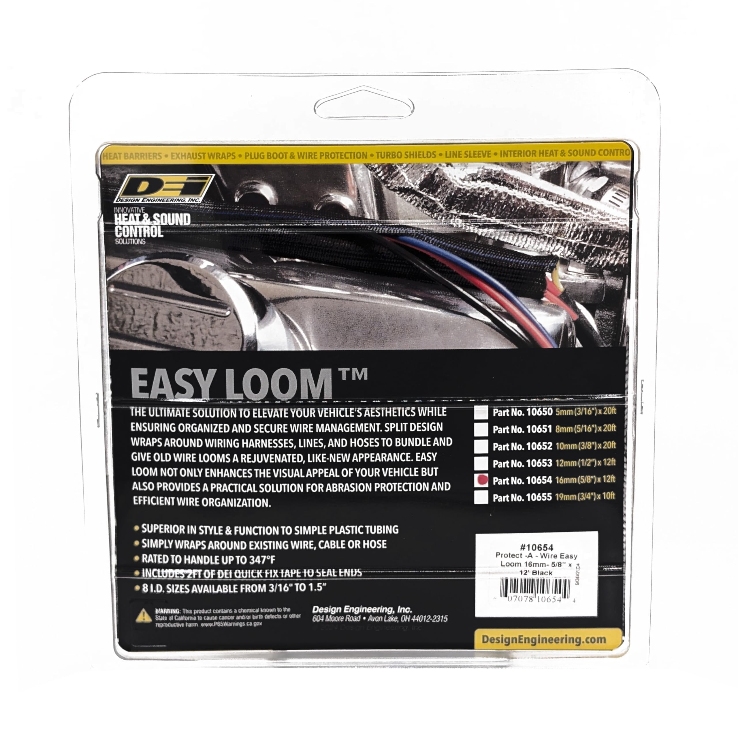 Easy Loom Design Engineering 010654 5/8" (16mm) x 12' Split Sleeve Wire and Hose Protection