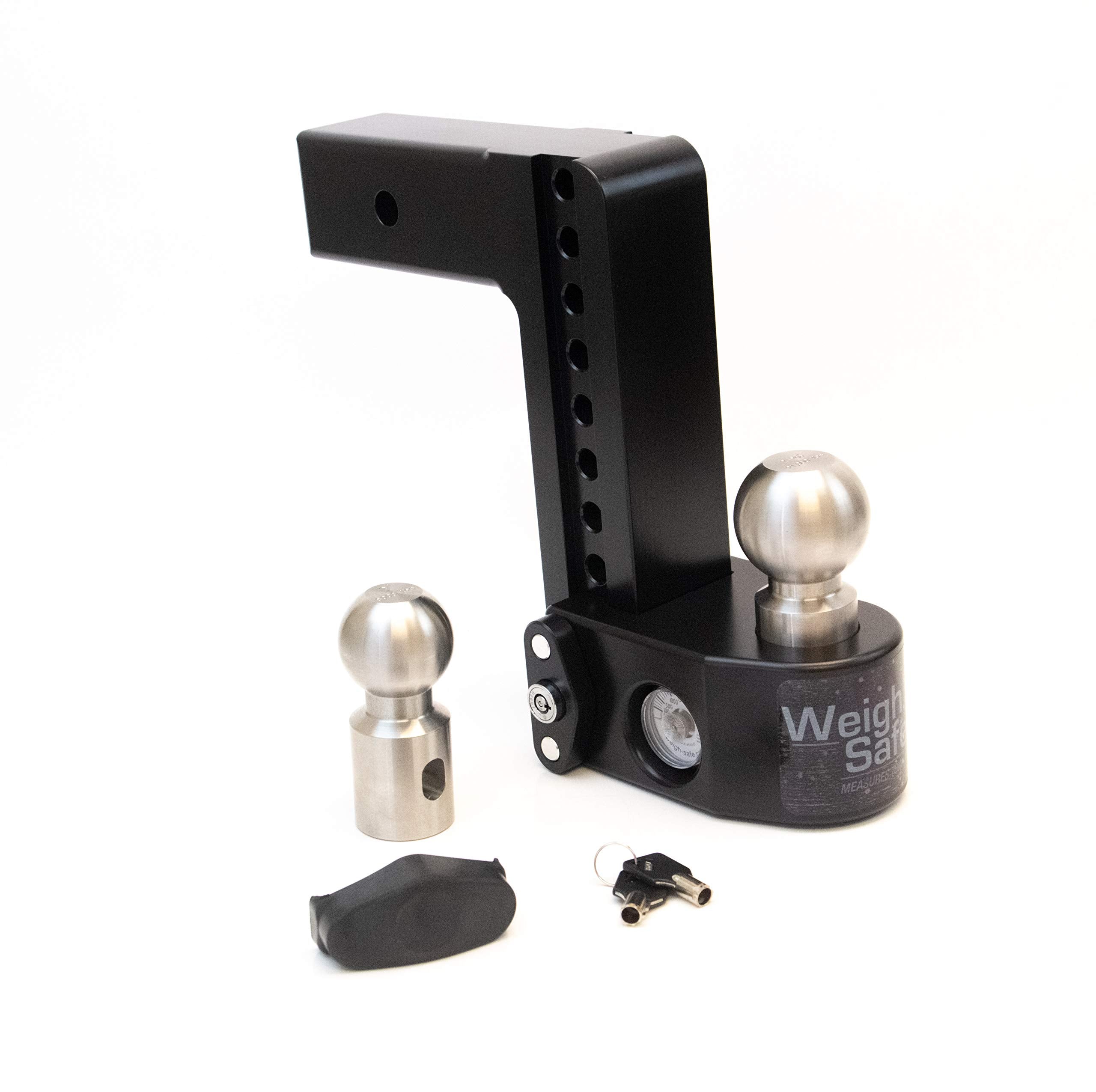 Weight Safe 8" Drop Hitch WS8-2.5-CER-BLA w/ 2.5" Shank (8K/18.5K GTWR) Cerakote Black Coating
