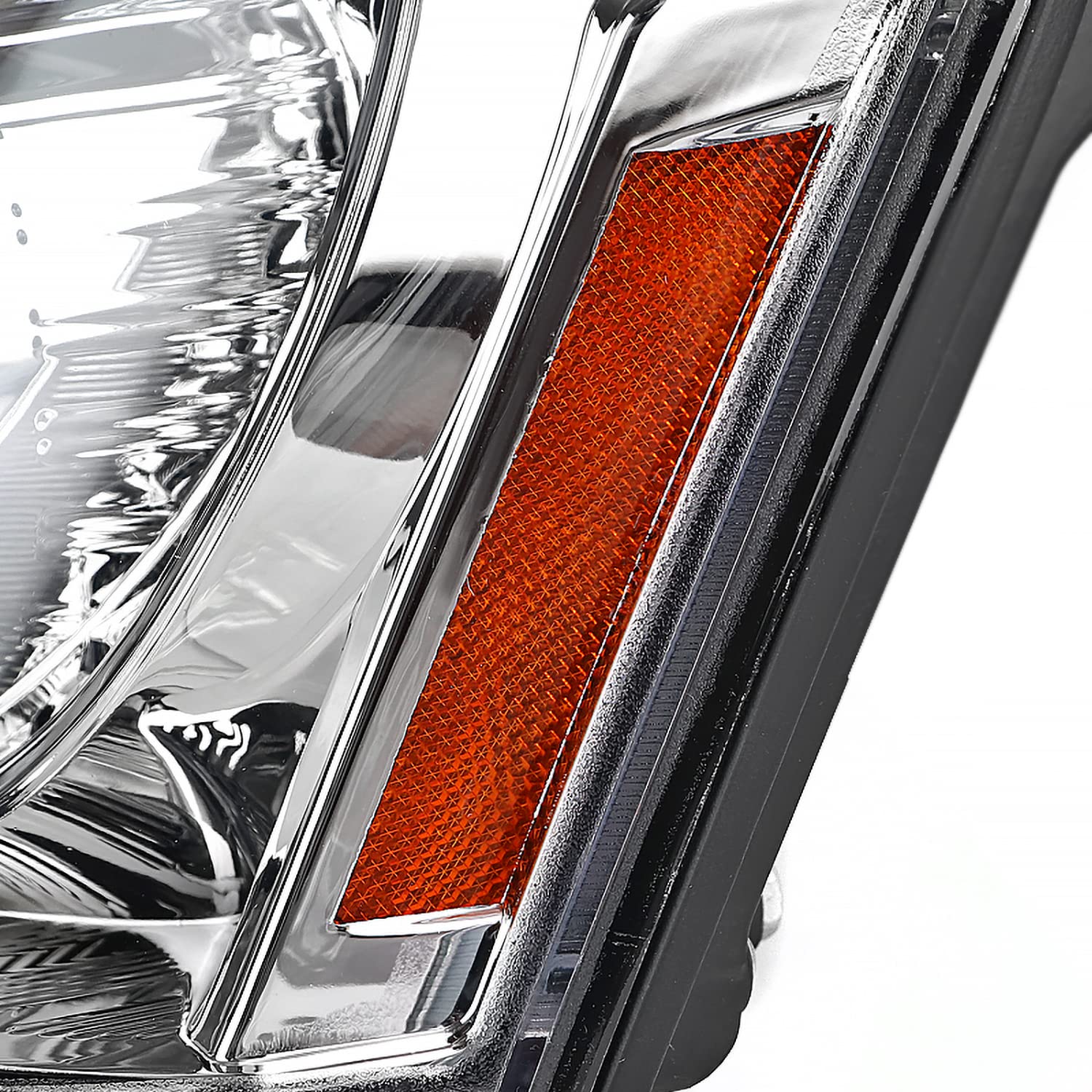 Chrome Projector Headlights SPEC-D TUNING w/LED Light Bar Compatible with 2004-2005 Subaru Impreza RS/WRX/Outback/STI, Left + Right Pair Headlamps Assembly