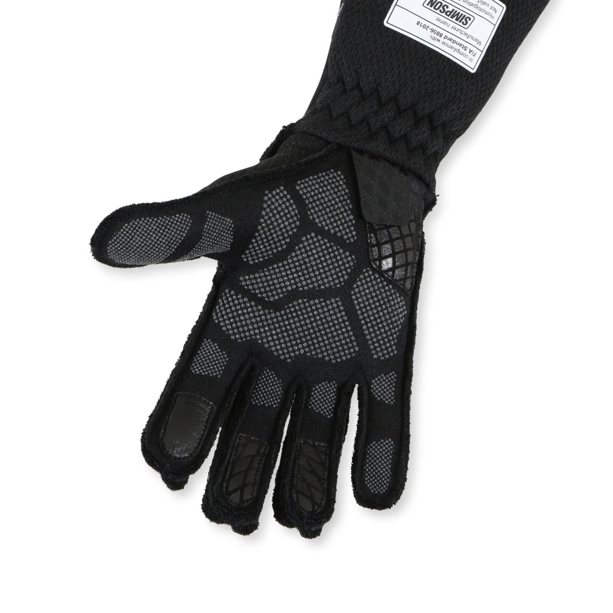 MGMR Simpson Racing Magnata Gloves Black/Red Medium - Pair