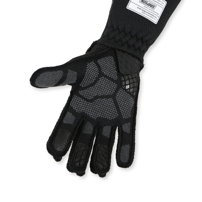 MGMR Simpson Racing Magnata Gloves Black/Red Medium - Pair