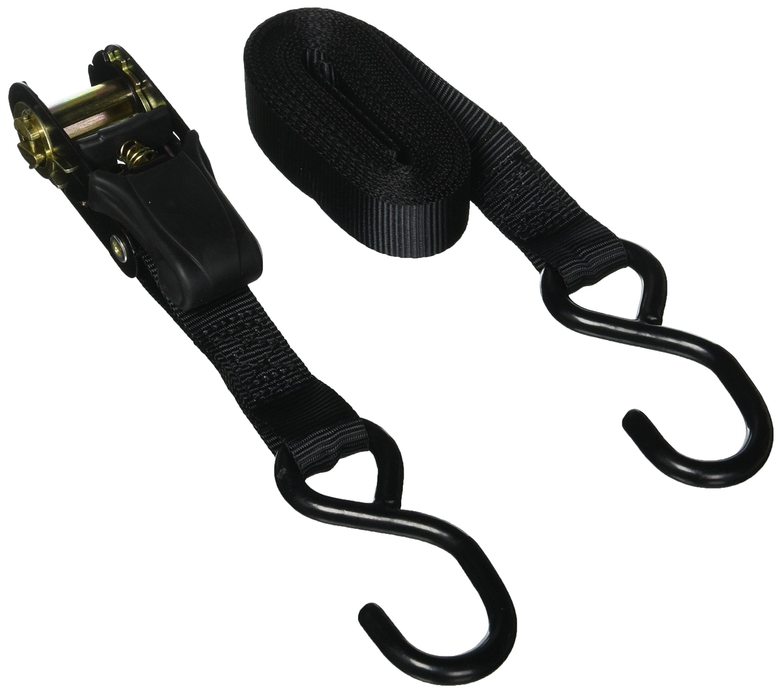 1" x 15' Motorcycle/ATV Ratcheting Tie-Down Strap Erickson 01300 Black