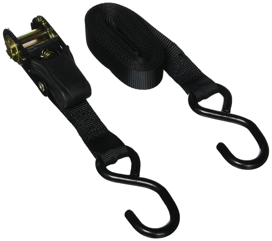 1" x 15' Motorcycle/ATV Ratcheting Tie-Down Strap Erickson 01300 Black